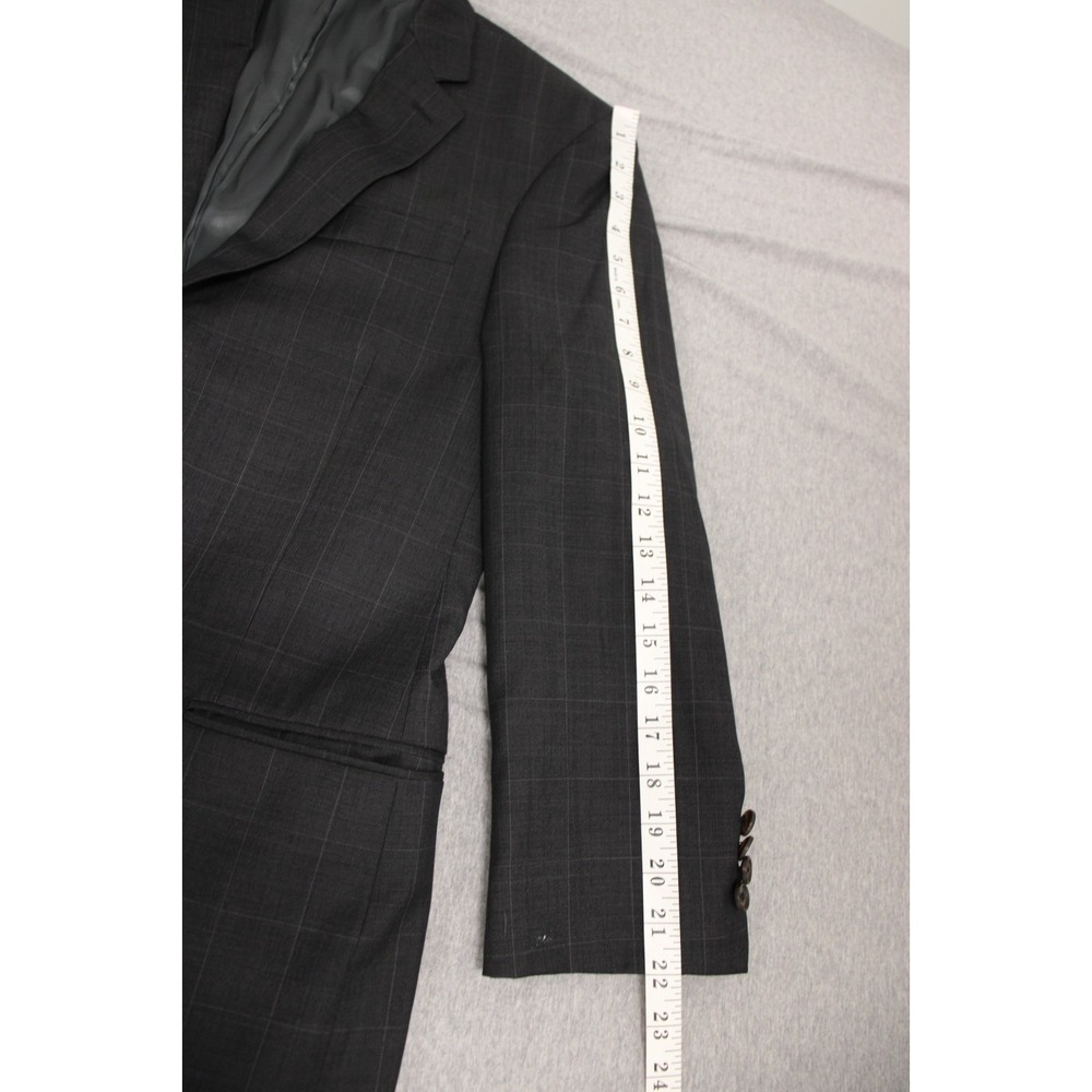 Lauren Ralph Lauren Blazer Men 36R Windowpane 100% Wool 2-Button Single Breast - Picture 7 of 9
